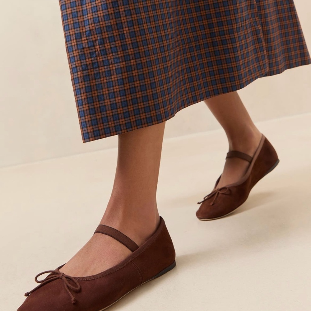 Loeffler Randall Brown Suede Ballet Flats